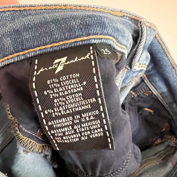 7 For All Mankind SlimKick High Rise Jean Size 25 - Picture 8 of 8
